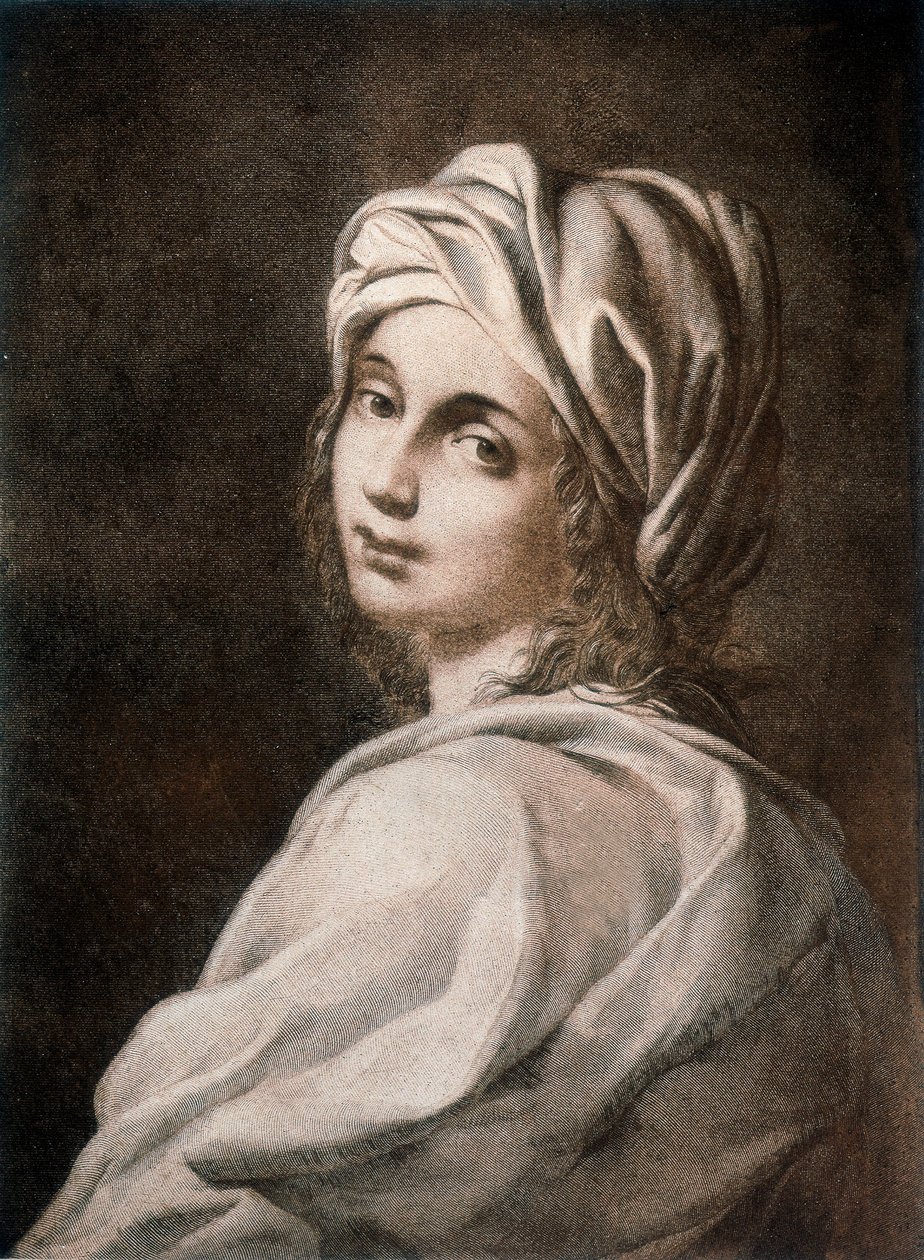 Retrato de Beatrice Cenci, personagem da tragédia "O Lápis" escrita por Percy Bysshe Shelley (1792-1822) de Guido (manner of) Reni