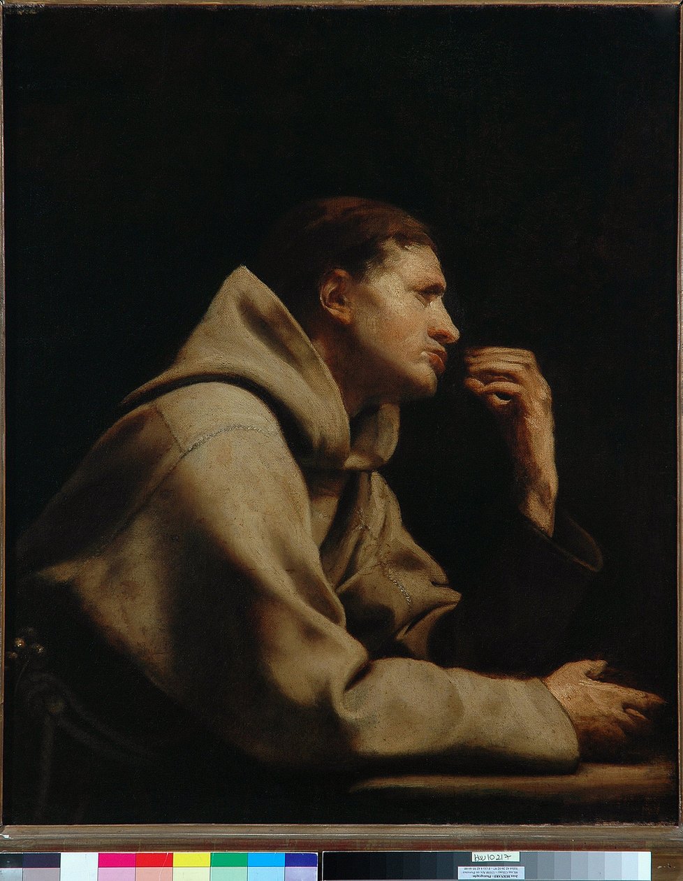 Um Franciscano (óleo sobre tela) de Guido Cagnacci