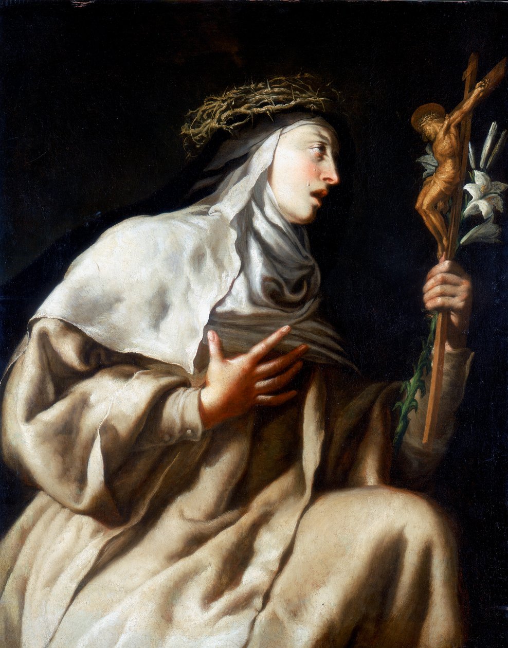 Santa Teresa de Ávila antes da cruz, c1621-1663 de Guido Cagnacci