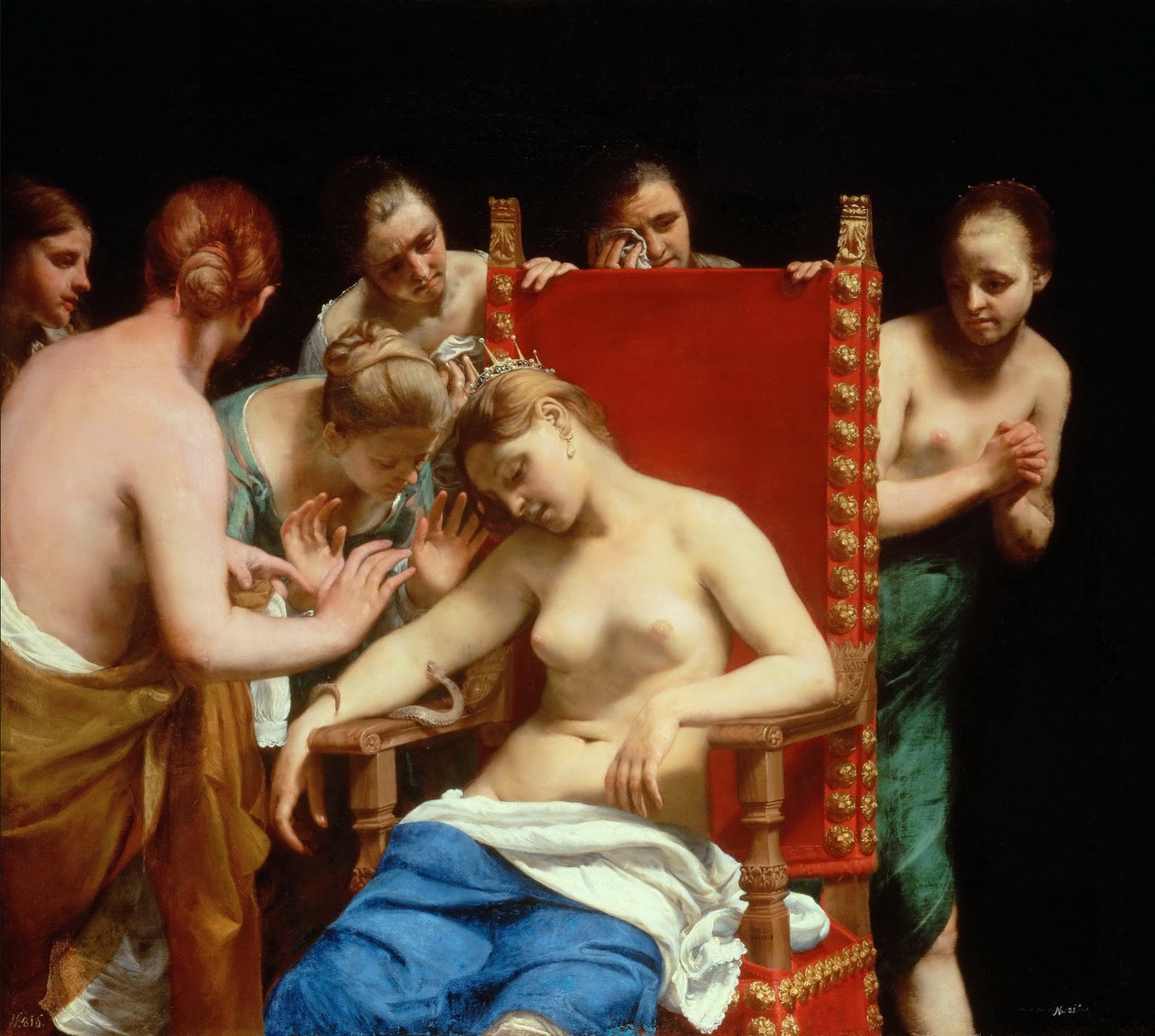 A morte de Cleópatra de Guido Cagnacci