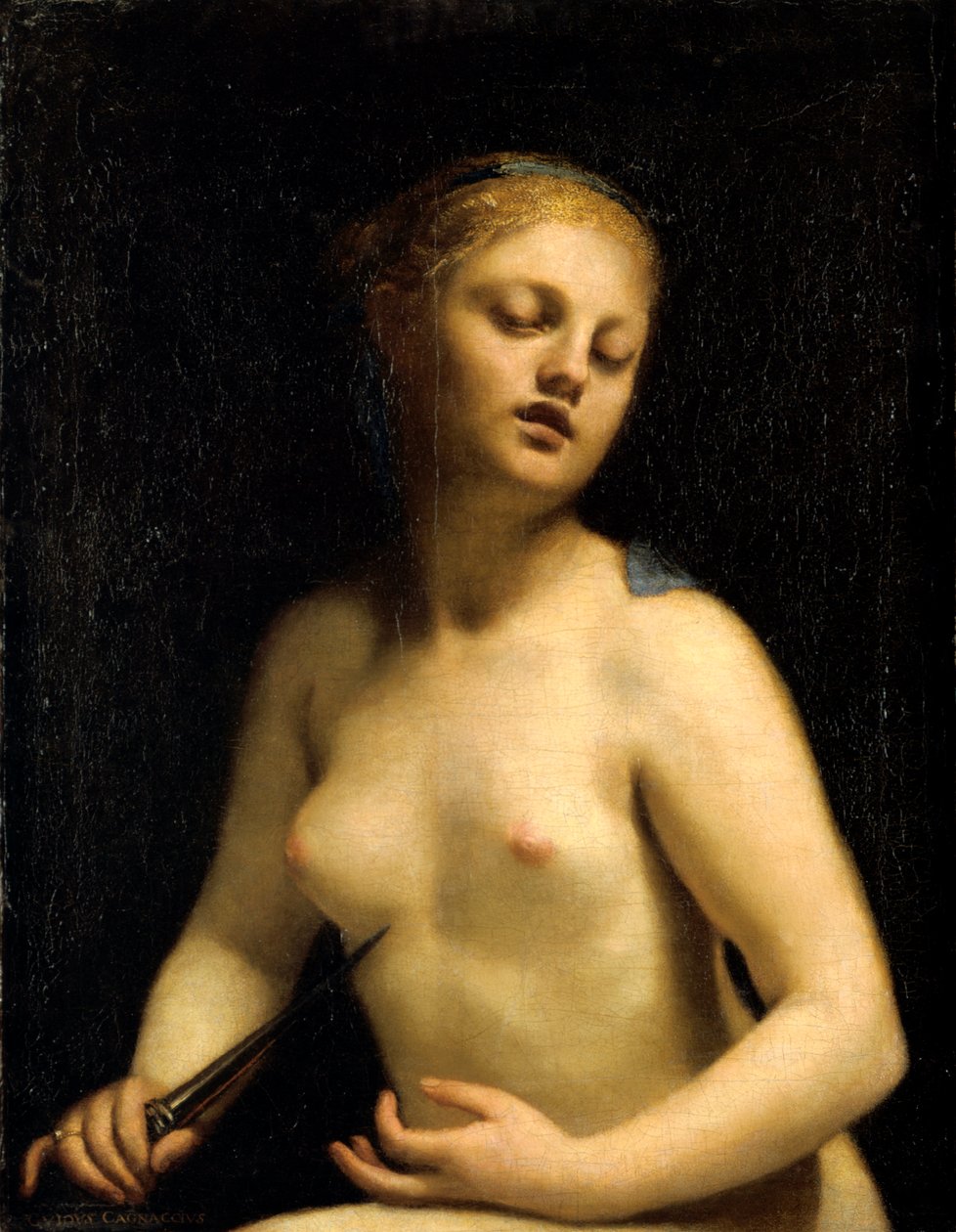 A morte de Lucretia, século XVII de Guido Cagnacci