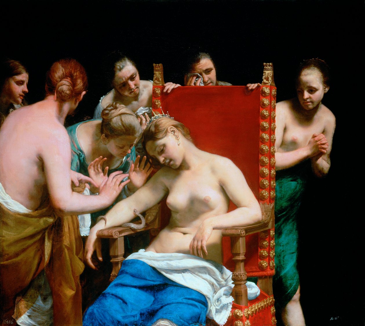 A Morte de Cleópatra, ca. 1662 de Guido Canlassi
