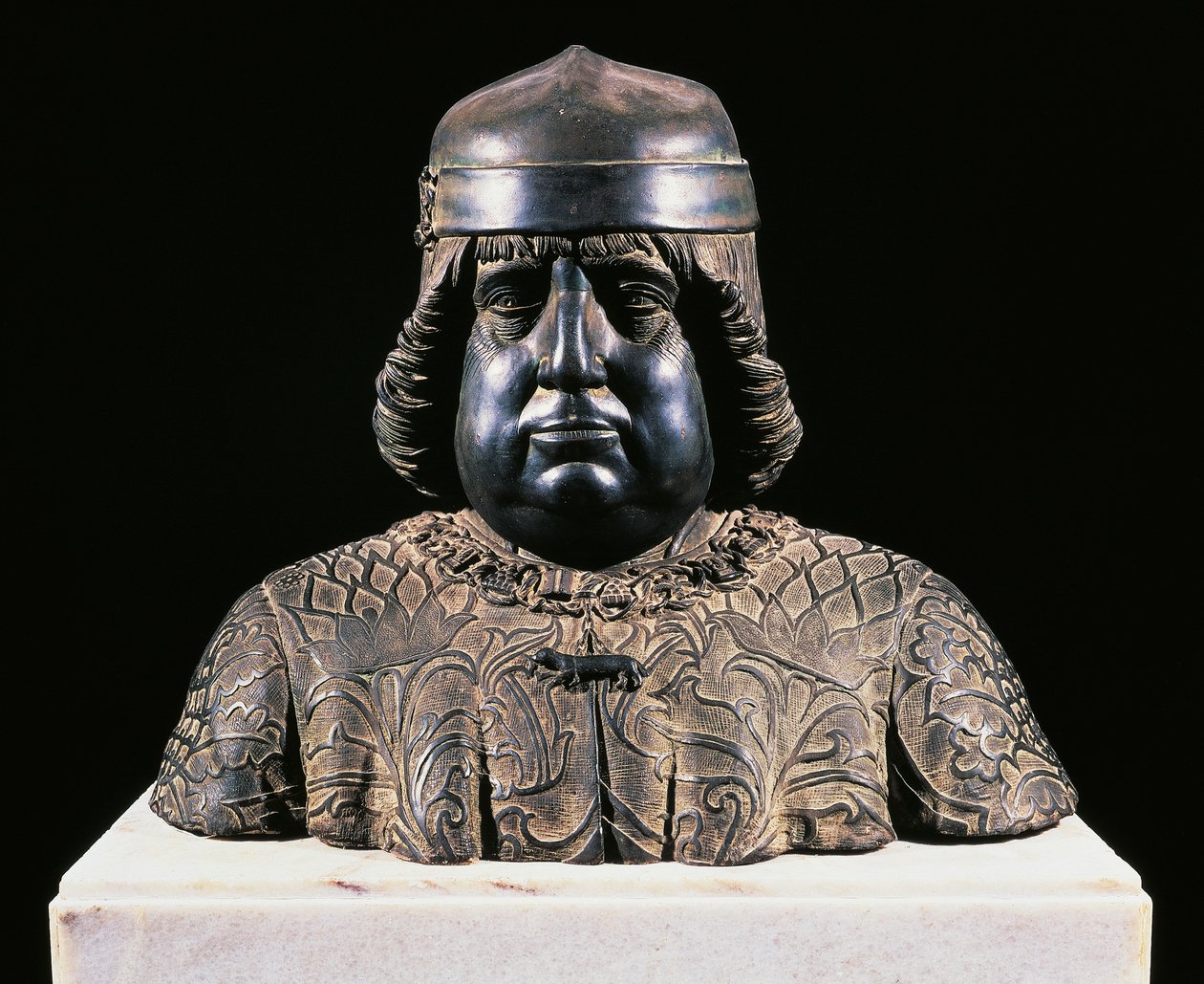 Busto de Alfonso de Aragão, ca. 1490, de Guido Mazzoni (ca. 1450-1518), escultura de bronze, altura 42 cm, Itália de Guido Mazzoni