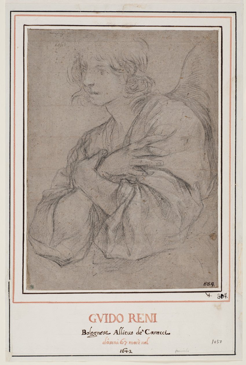 Um anjo de braços cruzados de Guido Reni