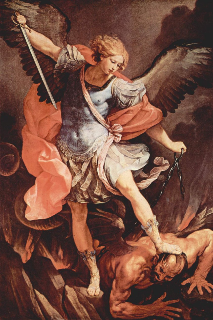 O Arcanjo Miguel derrota Satanás de Guido Reni