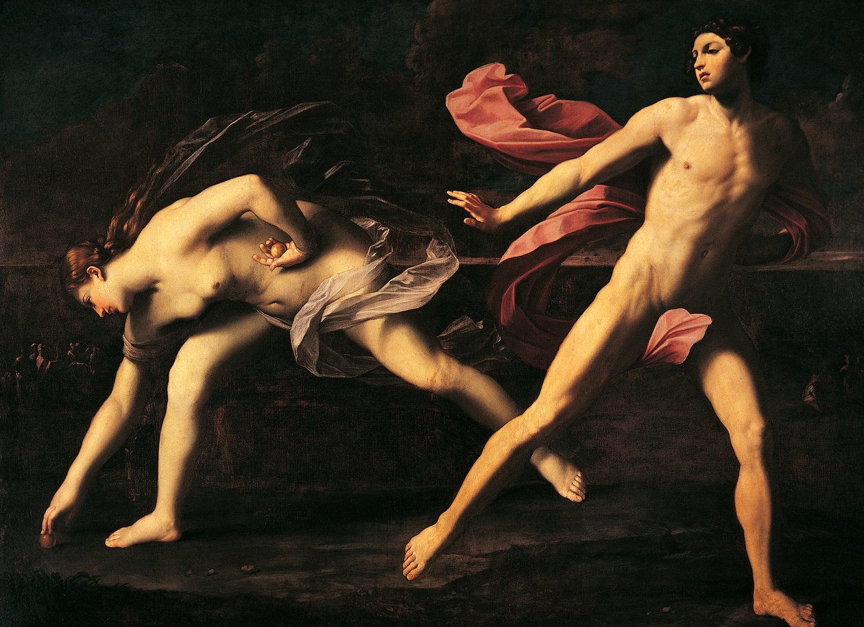 Atalanta e Hippomenes de Guido Reni (1575-1642), óleo sobre tela de Guido Reni