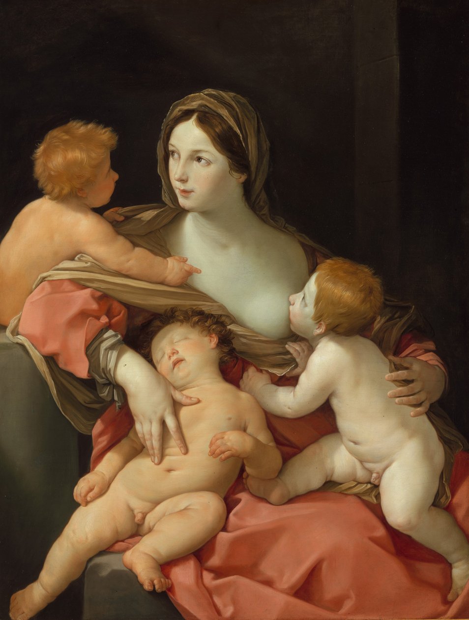 Caridade (óleo sobre tela) de Guido Reni