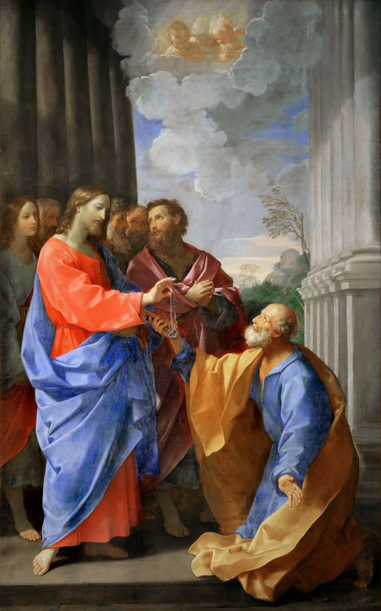 Cristo Dando as Chaves a São Pedro, c. 1620 de Guido Reni