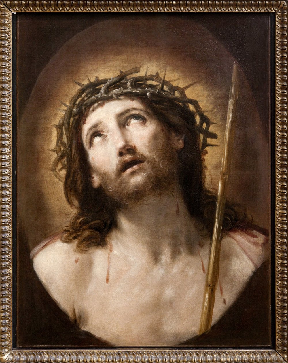 Cristo com a cana, também conhecido como Ecce Homo, c.1639-40 (óleo sobre tela) de Guido Reni