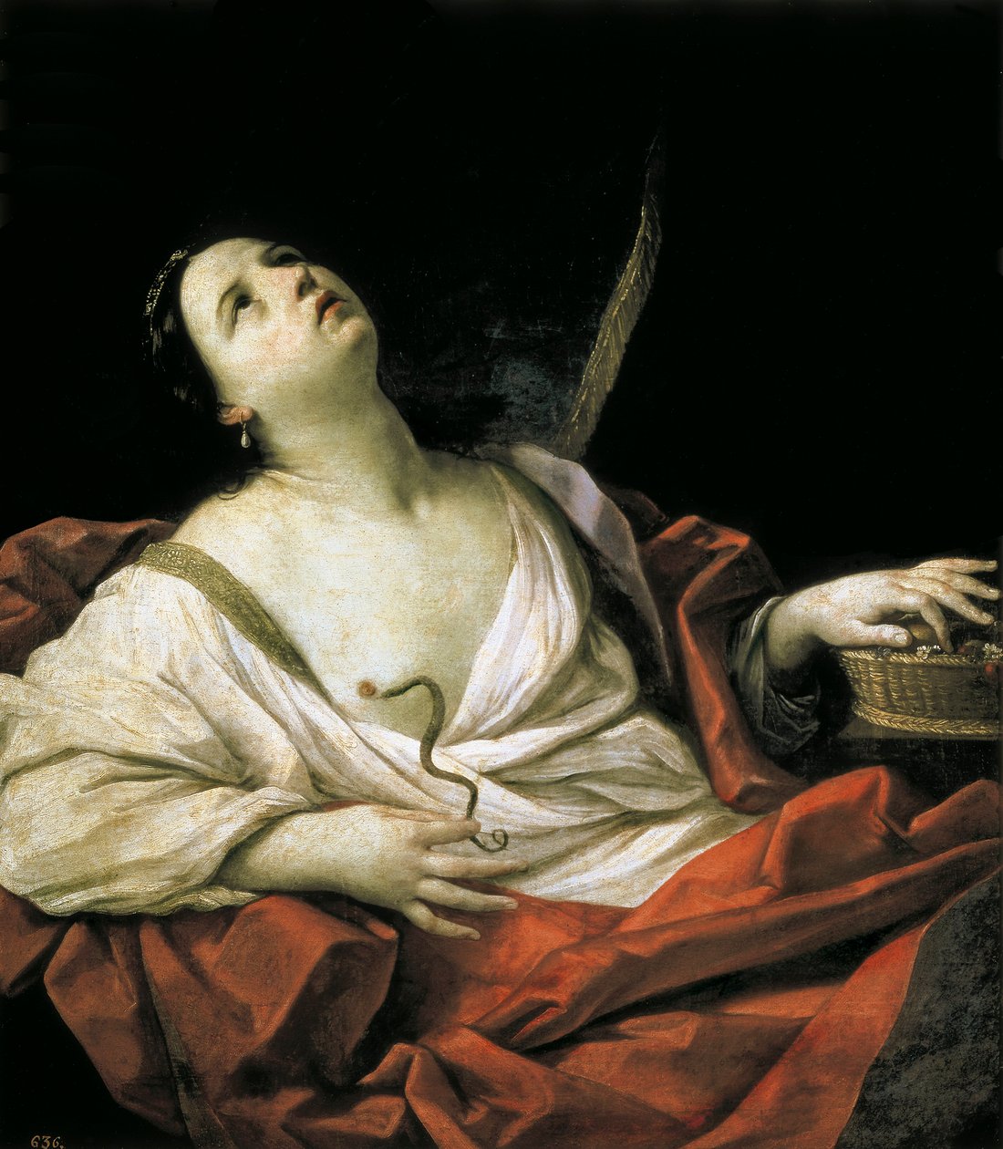 "Cleopatra" c. 1635 (óleo sobre tela) de Guido Reni