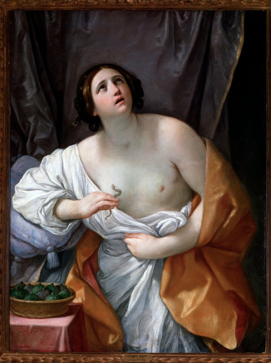 O suicídio de Cleópatra - óleo sobre tela de Guido Reni