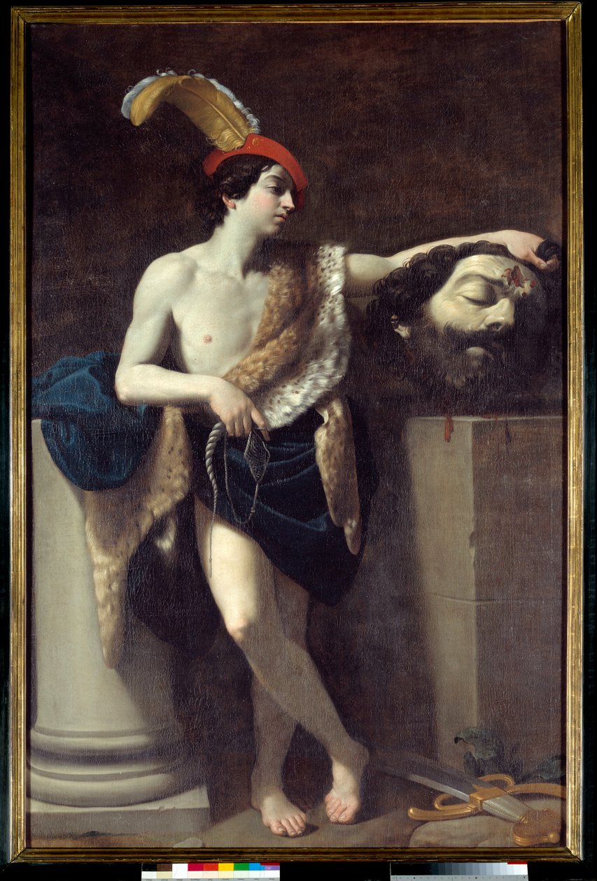 David segurando a cabeça de Golias Pintura por Guido Reni dit le Guide (1575-1642) 1606 Sol. 2,37x1,37 m de Guido Reni