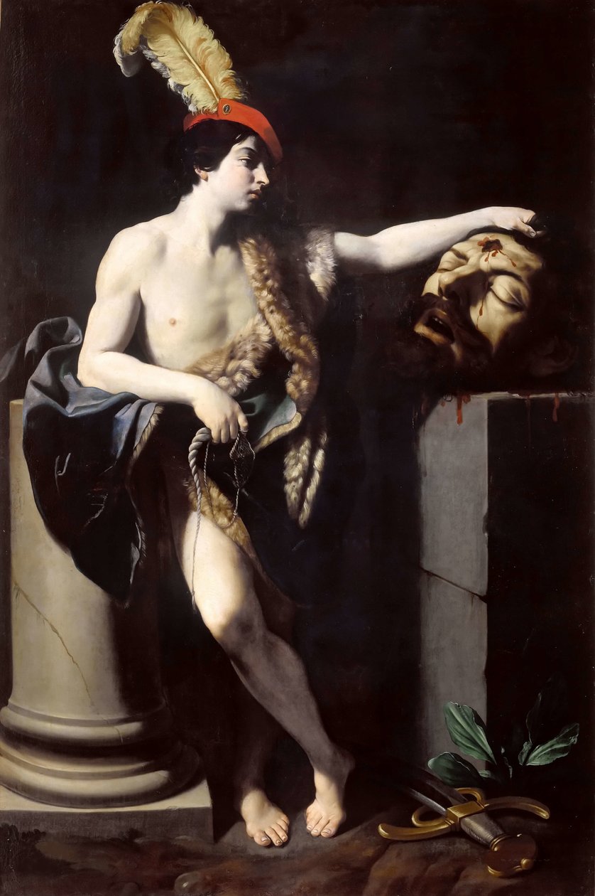 David com a cabeça de Golias, 1605-1606. de Guido Reni