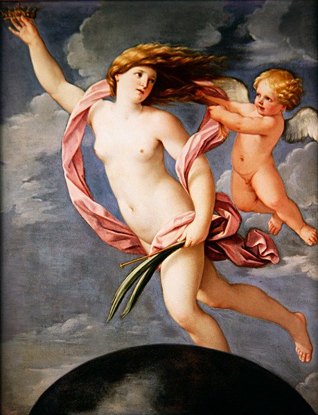 Fortuna com uma Coroa (óleo sobre tela) de Guido Reni