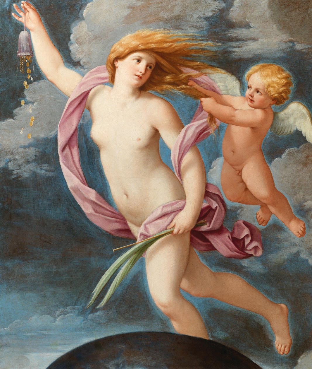 Fortuna com uma bolsa, ca 1636. de Guido Reni