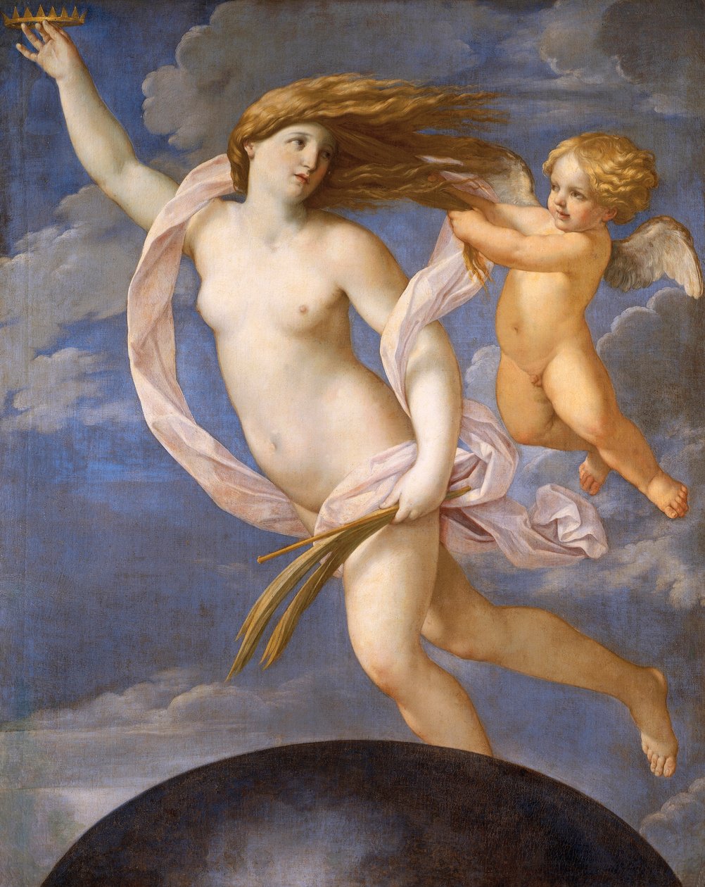 A fortuna sendo contida pelo amor de Guido Reni