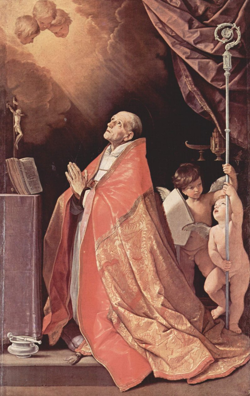 Alemão: Santo André Corsini em oração de Guido Reni