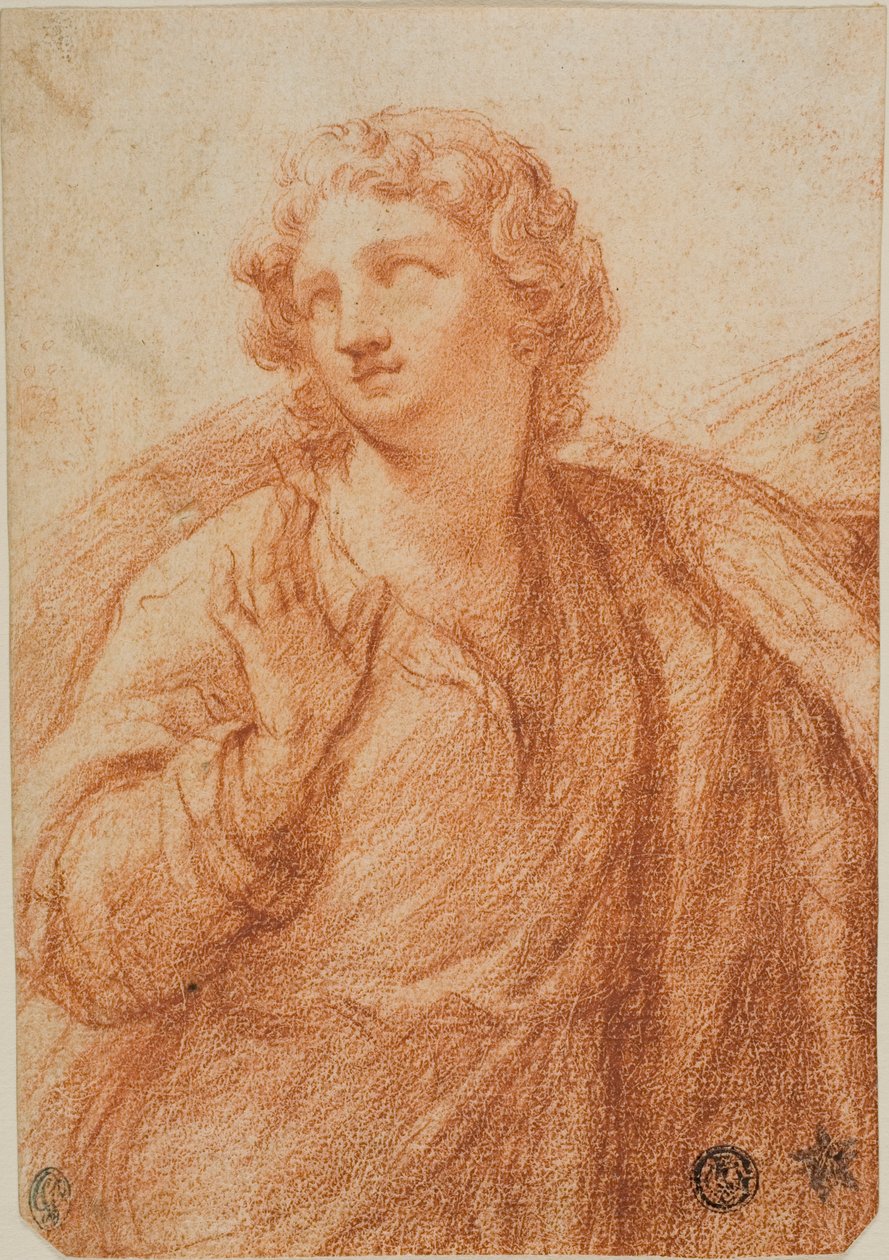 Figura drapeada a meio comprimento de Guido Reni