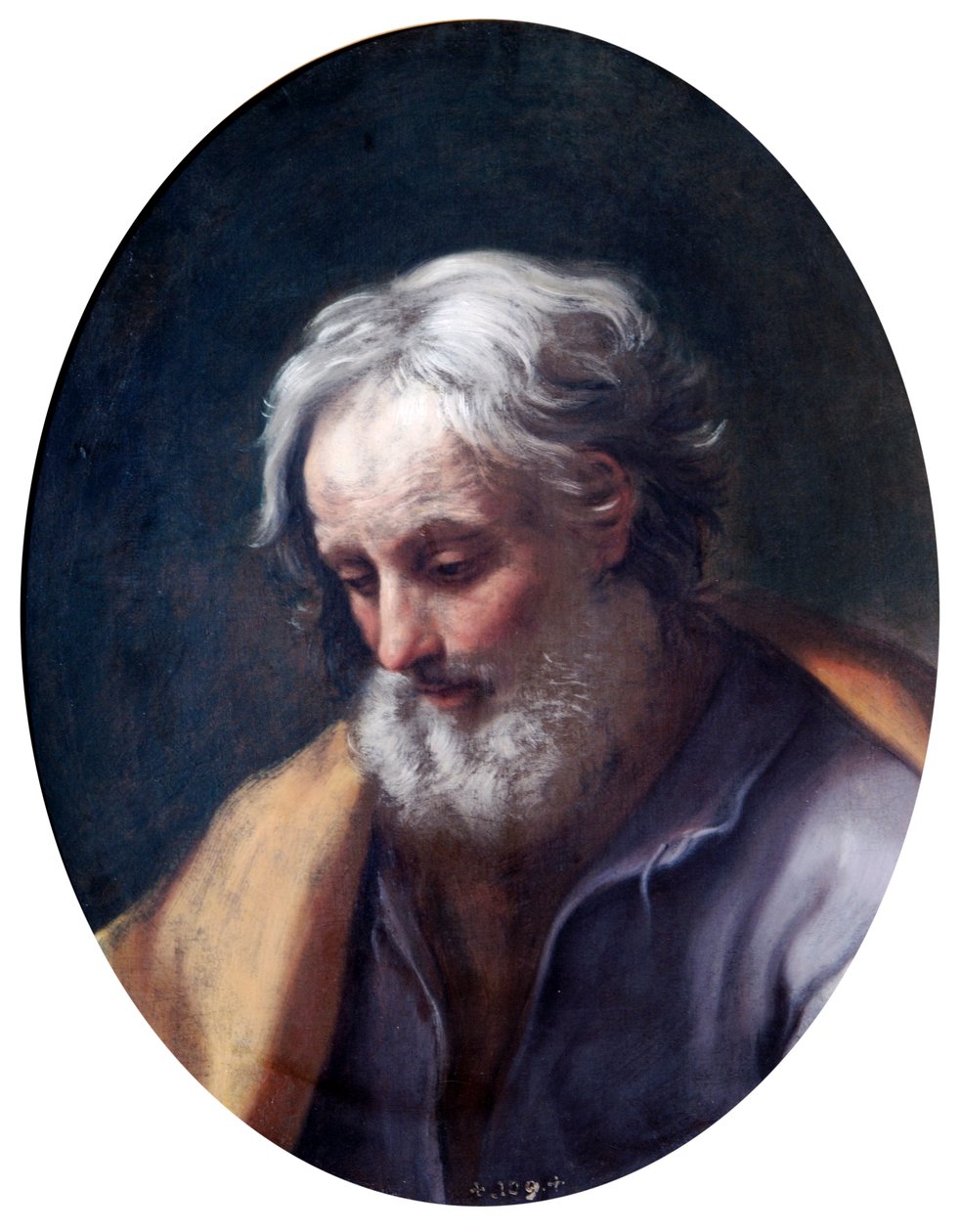 Cabeça de São José (óleo sobre tela) de Guido Reni