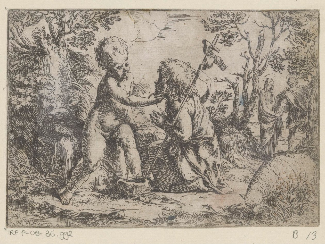 A Criança Cristo e o jovem João Baptista de Guido Reni