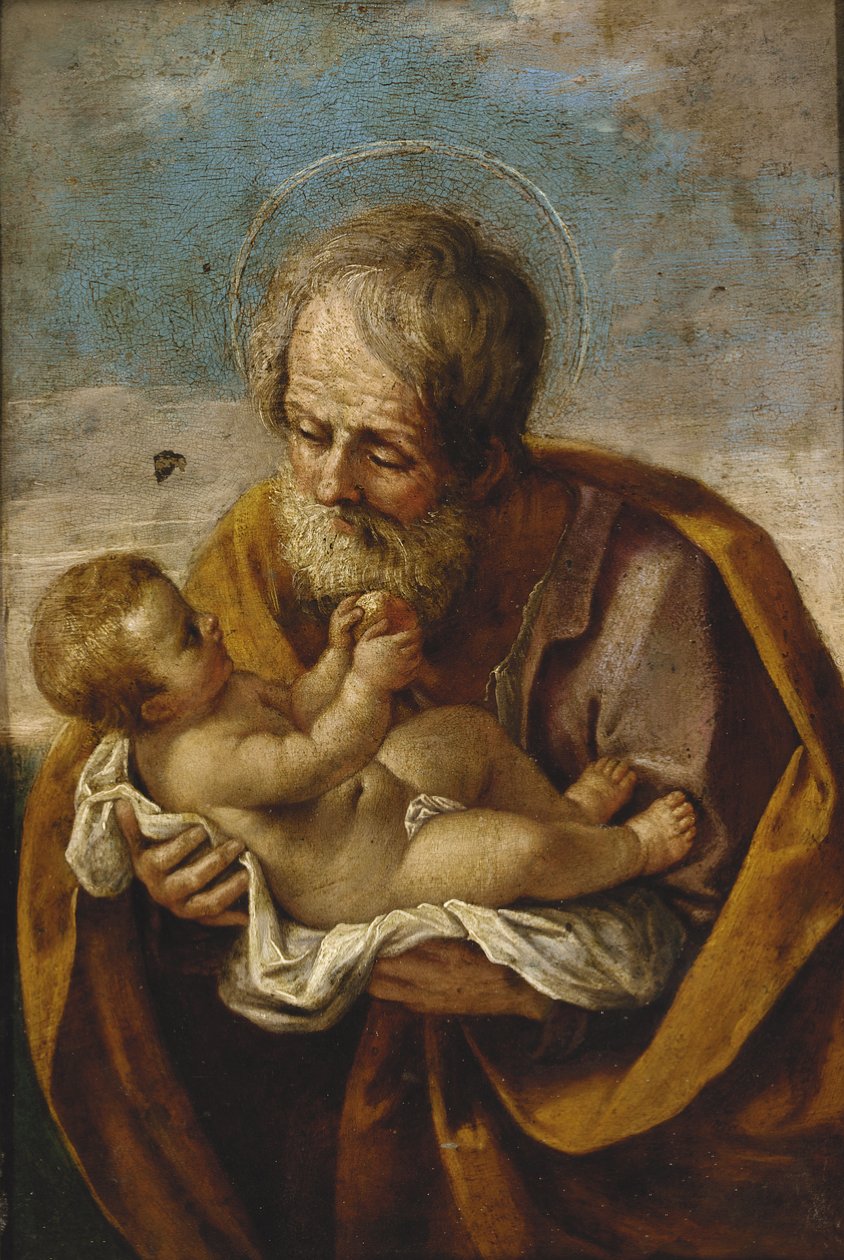 José e o Menino Jesus nos braços de Guido Reni