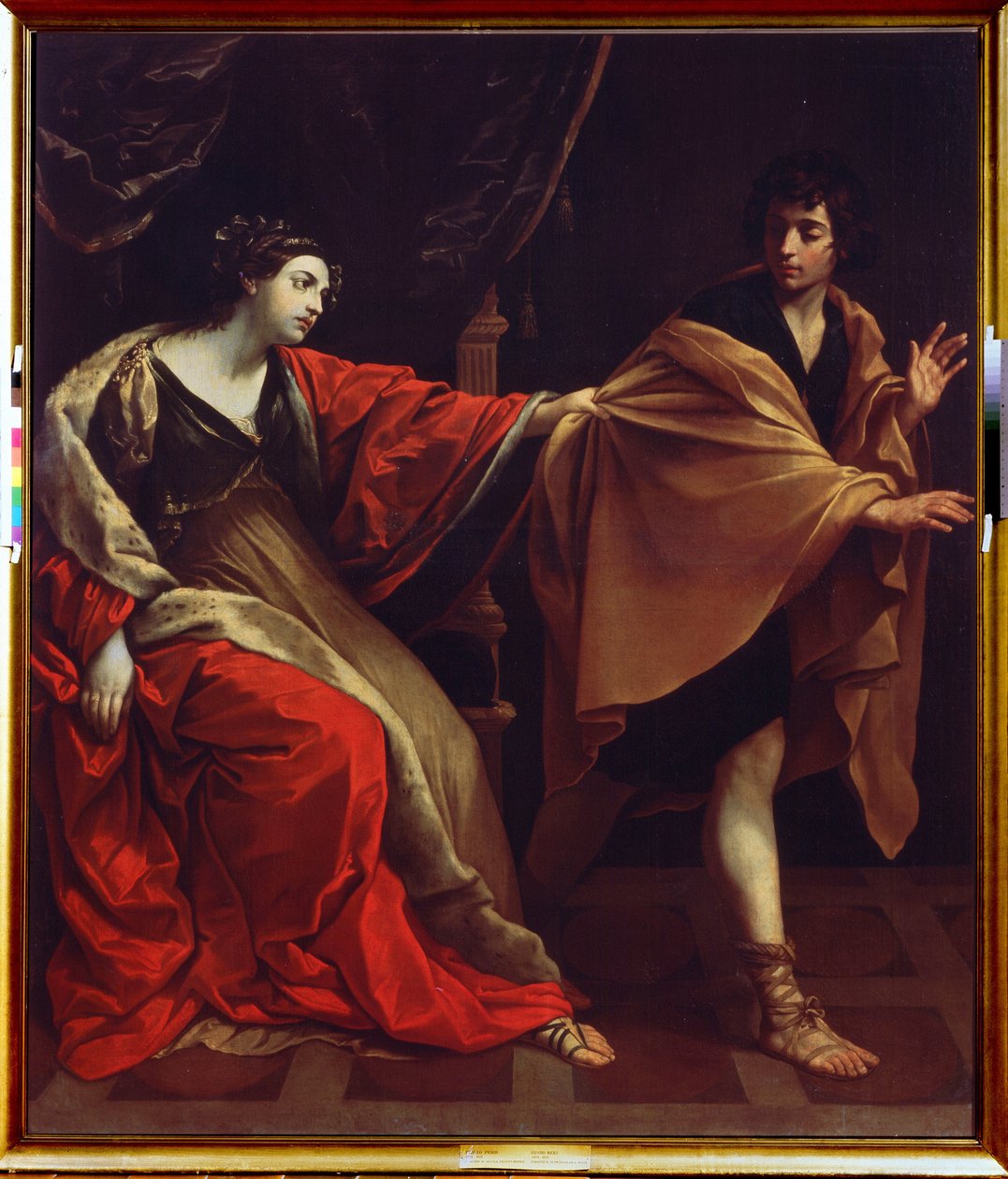 "José e a Mulher de Potiphar" José a fugir da mulher de Putiphar (Potiphar) ao tentar seduzi-lo. Pintura por Guido Reni (1575-1642) 1626 Museu Pushkin, Moscovo de Guido Reni
