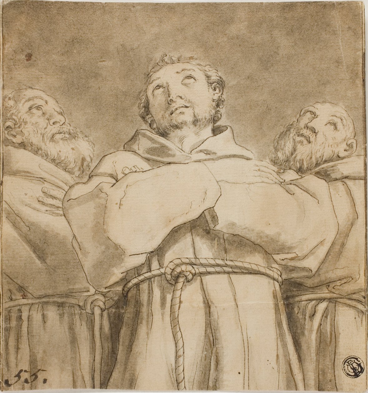 São Francisco de Assis, com dois Monges de sua Ordem de Guido Reni