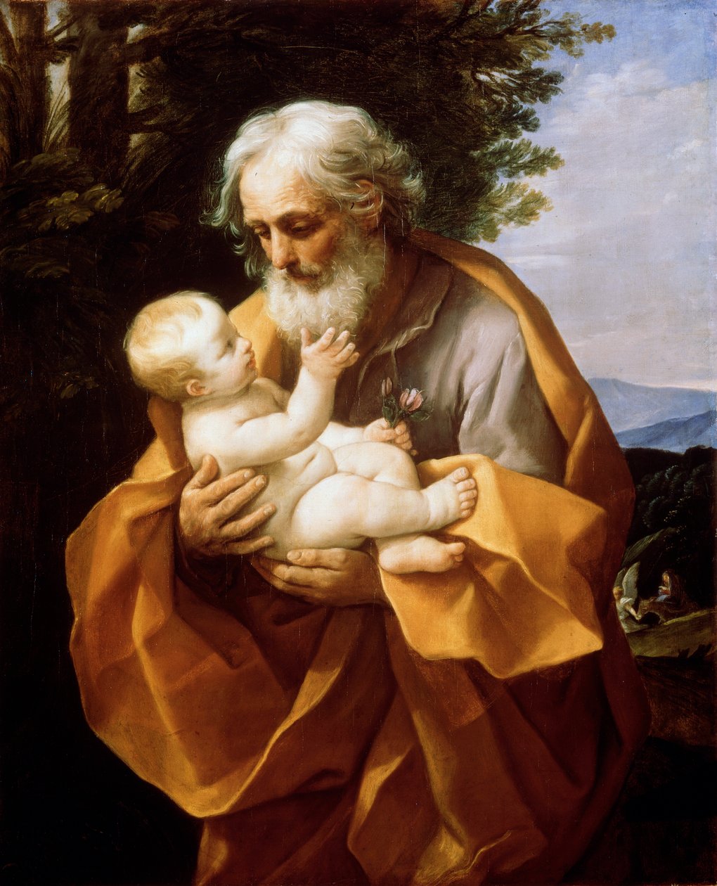 São José com Cristo Infantil, década de 1620. de Guido Reni
