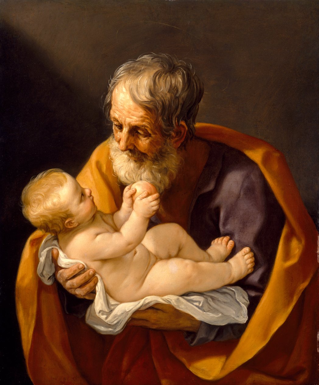 São José e o Menino Jesus, 1634-40 de Guido Reni