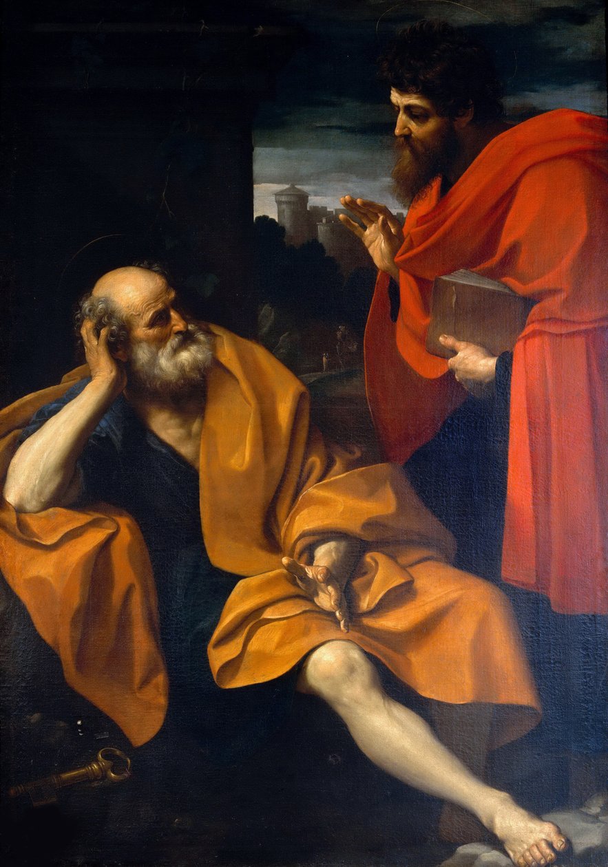Os apóstolos São Pedro e São Paulo, c. 1605 de Guido Reni