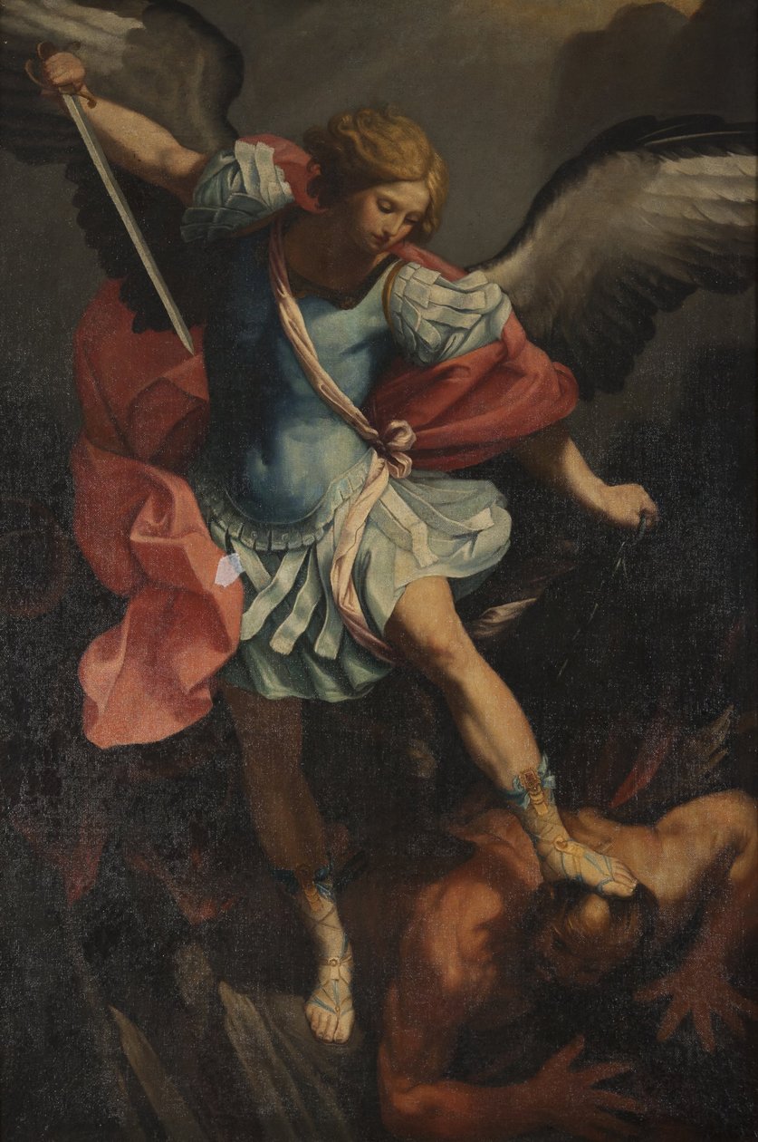 O arcanjo Miguel derrotando Satanás de Guido Reni