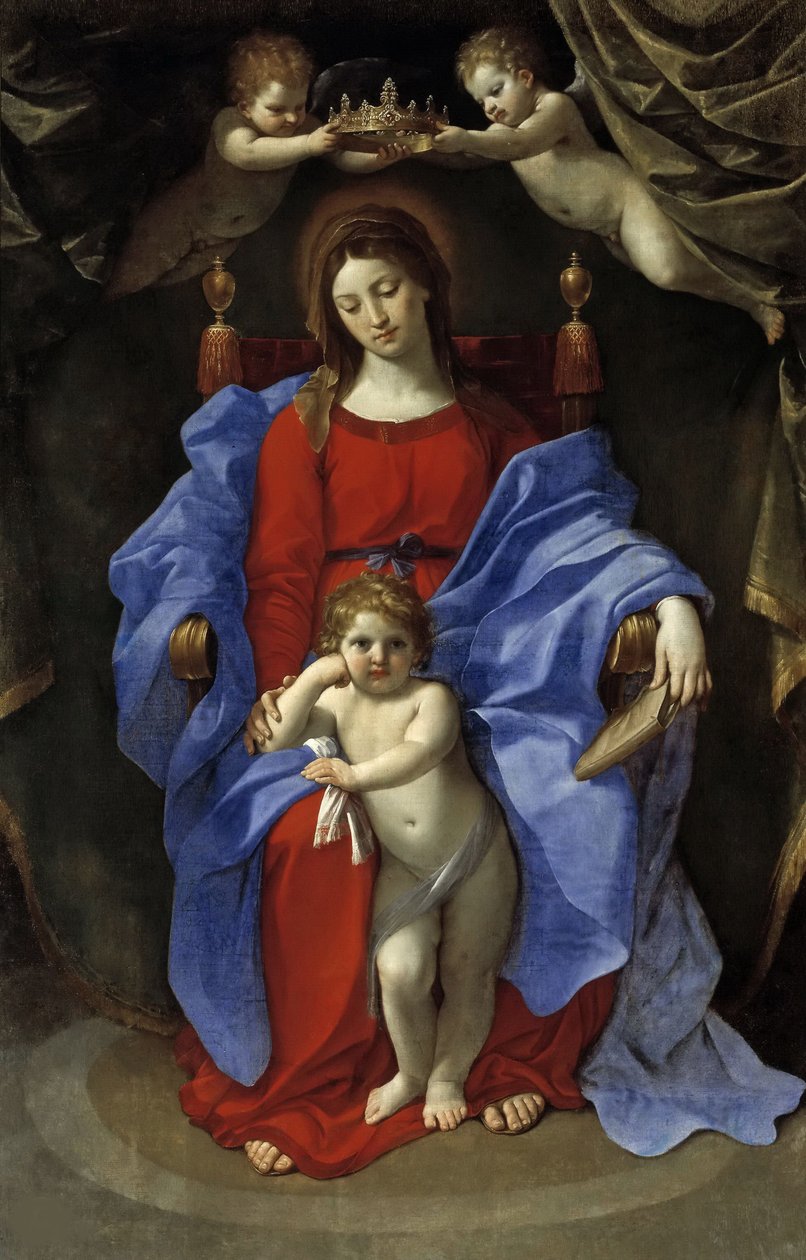 A Virgem e o Menino entronizaram, 1625. de Guido Reni