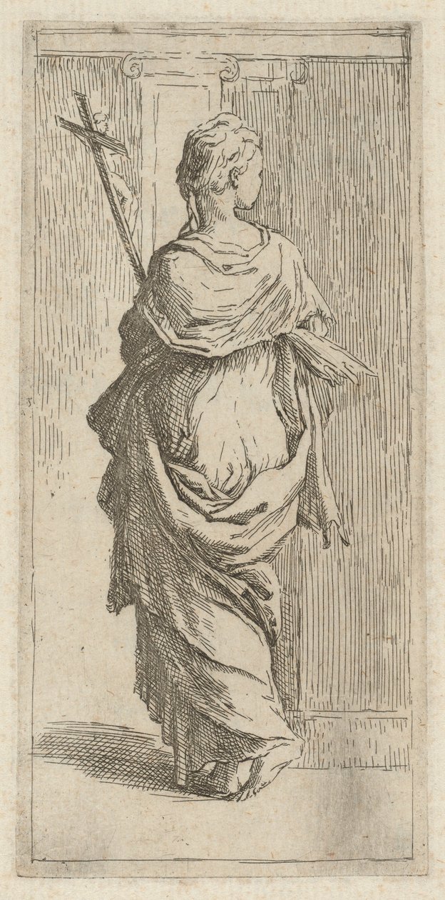 Uma menina com um crucifixo de Guido Reni, after Parmigianino