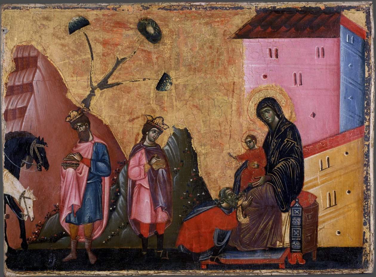 A Adoração dos Magos, c. 1280 de Guido da Siena
