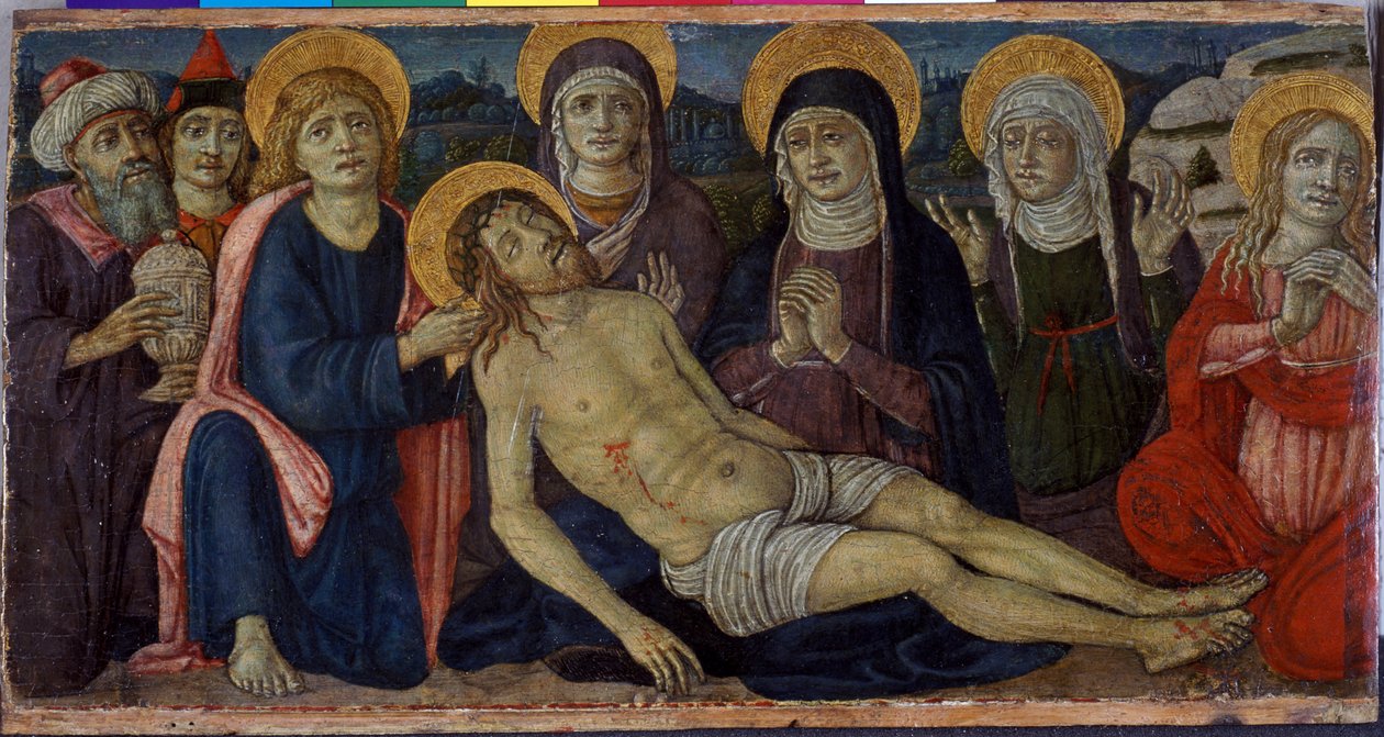 A lamentação de Cristo, c.1500 (tempera na madeira) de Guidoccio di Giovanno Cozzarelli