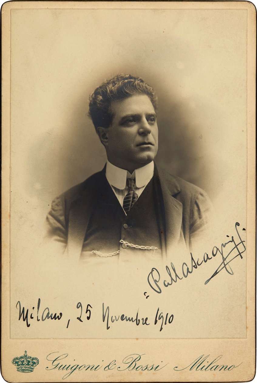 Retrato do compositor Pietro Mascagni 1863-1945, 1910. de Guigoni and Bossi.