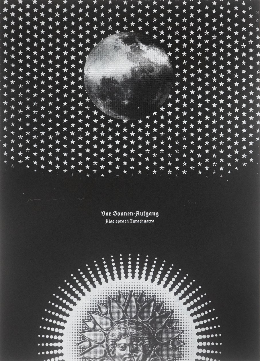 Antes do nascer do sol, Assim falou Zaratustra, 2025 (serigrafia) de Guilherme Pontes