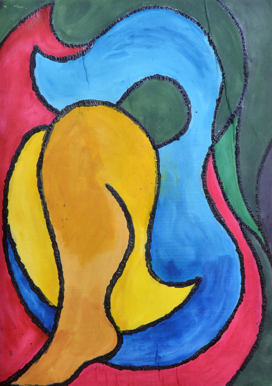 A caminho de casa, 2014 (acrílico sobre papel) de Guilherme Pontes