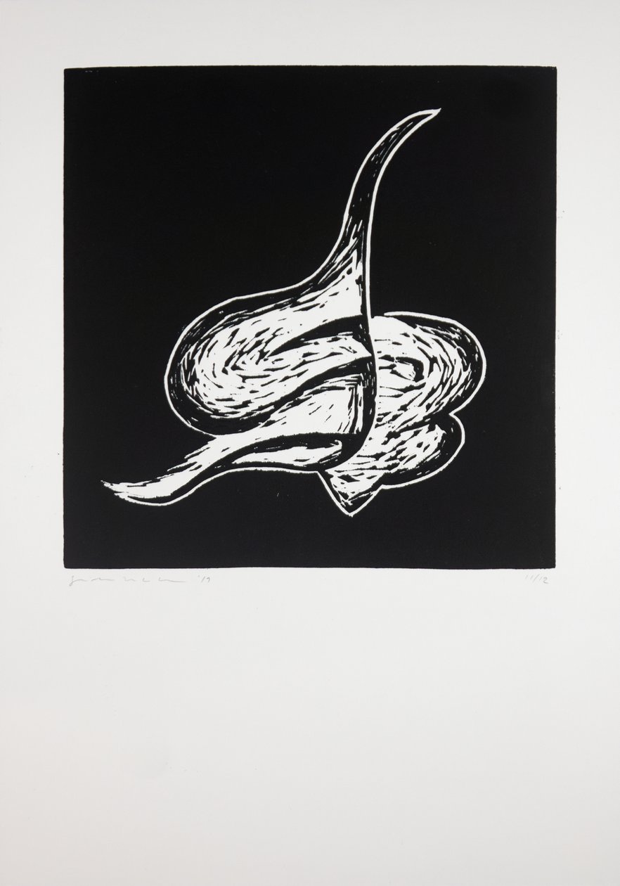 Reclinado, 2019 (linóleo) de Guilherme Pontes