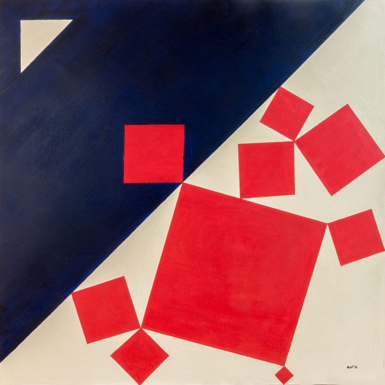 Suprematista Bachus e Ariadne segundo Ticiano, 2016 (óleo sobre tela) de Guilherme Pontes