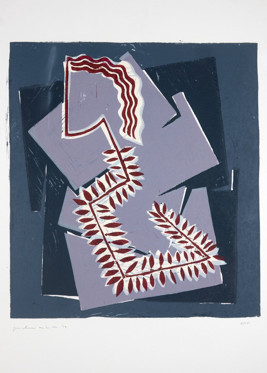Mulher com Feto Nº1, 2019 (linogravura) de Guilherme Pontes