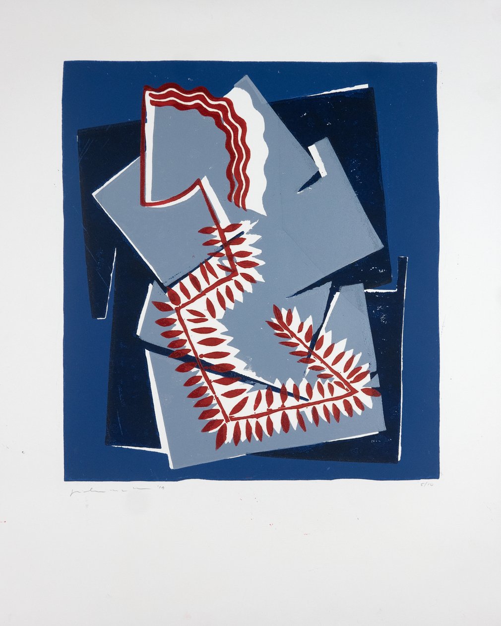Mulher com Feto Nº2, 2019 (linogravura) de Guilherme Pontes