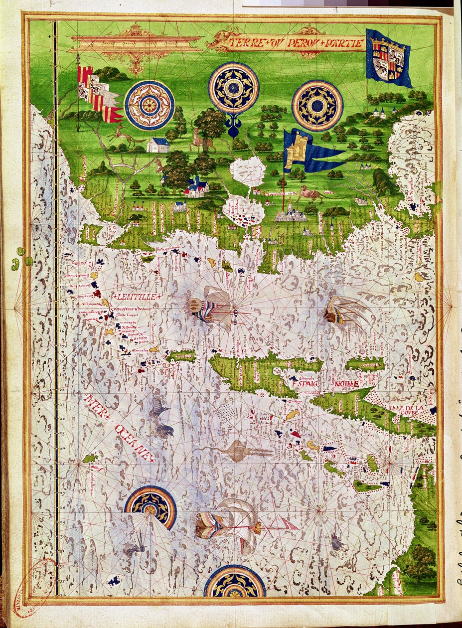 Fol.47v Mapa do Peru, de &39;Cosmographie Universelle&39;, 1555 de Guillaume Le Testu
