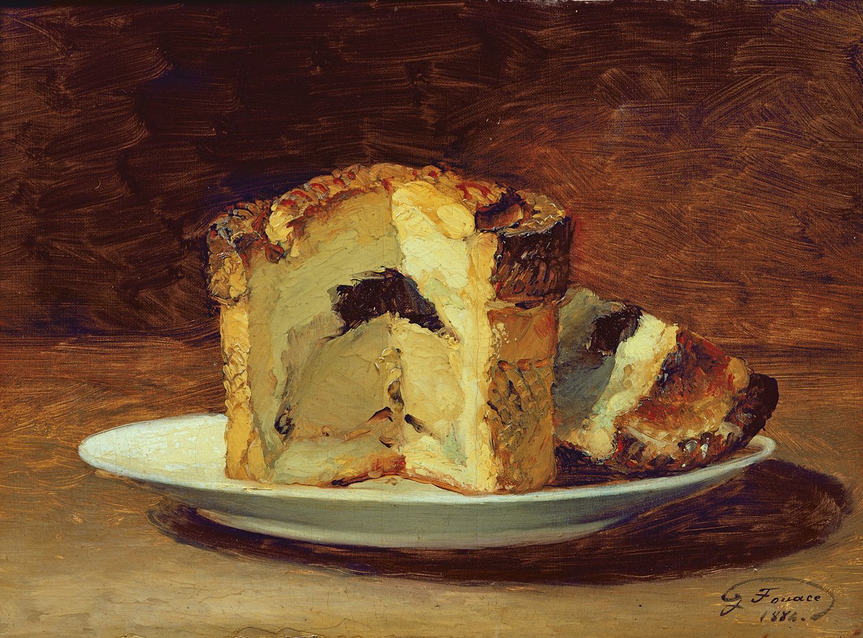 Ainda vida de torta, 1884 de Guillaume Romain Fouace