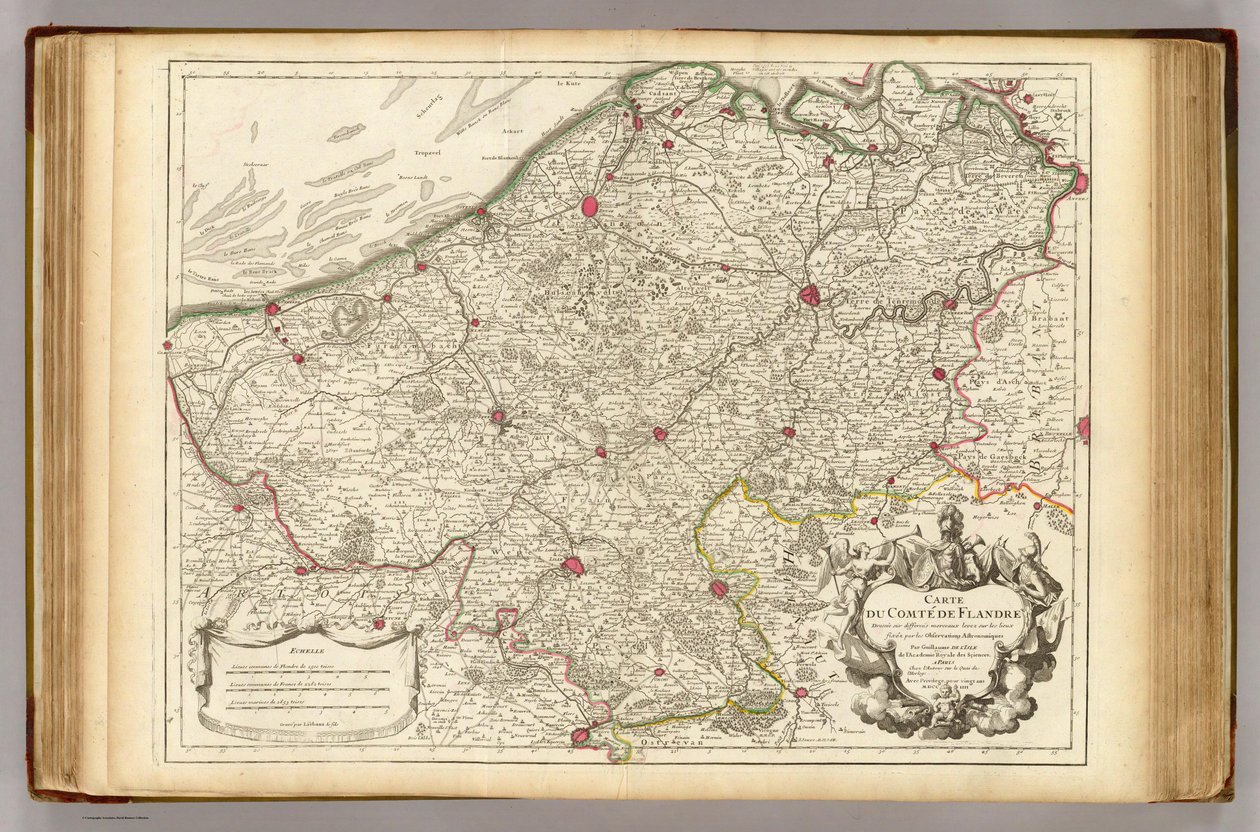 Condado de Flandres em 1704 de Guillaume de Lisle