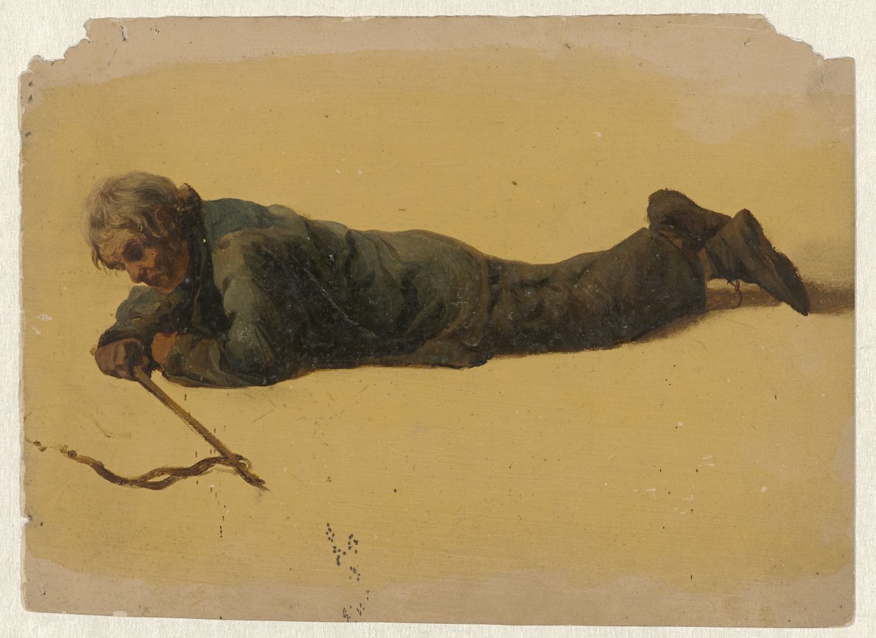 Homem deitado para frente de Guillaume Anne van der Brugghen
