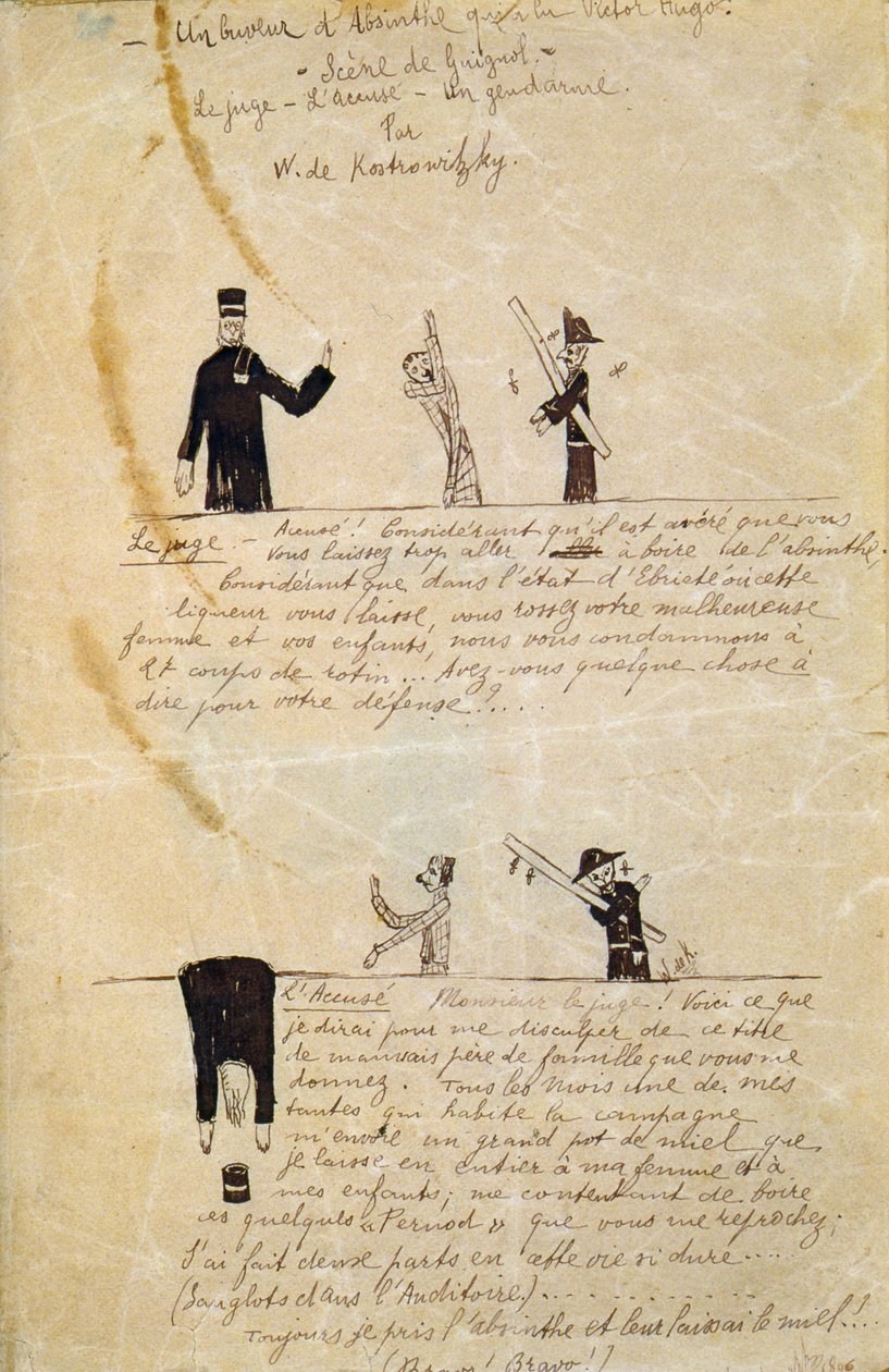 Absinto Victor Hugo, c1895-1900. de Guillaume Apollinaire