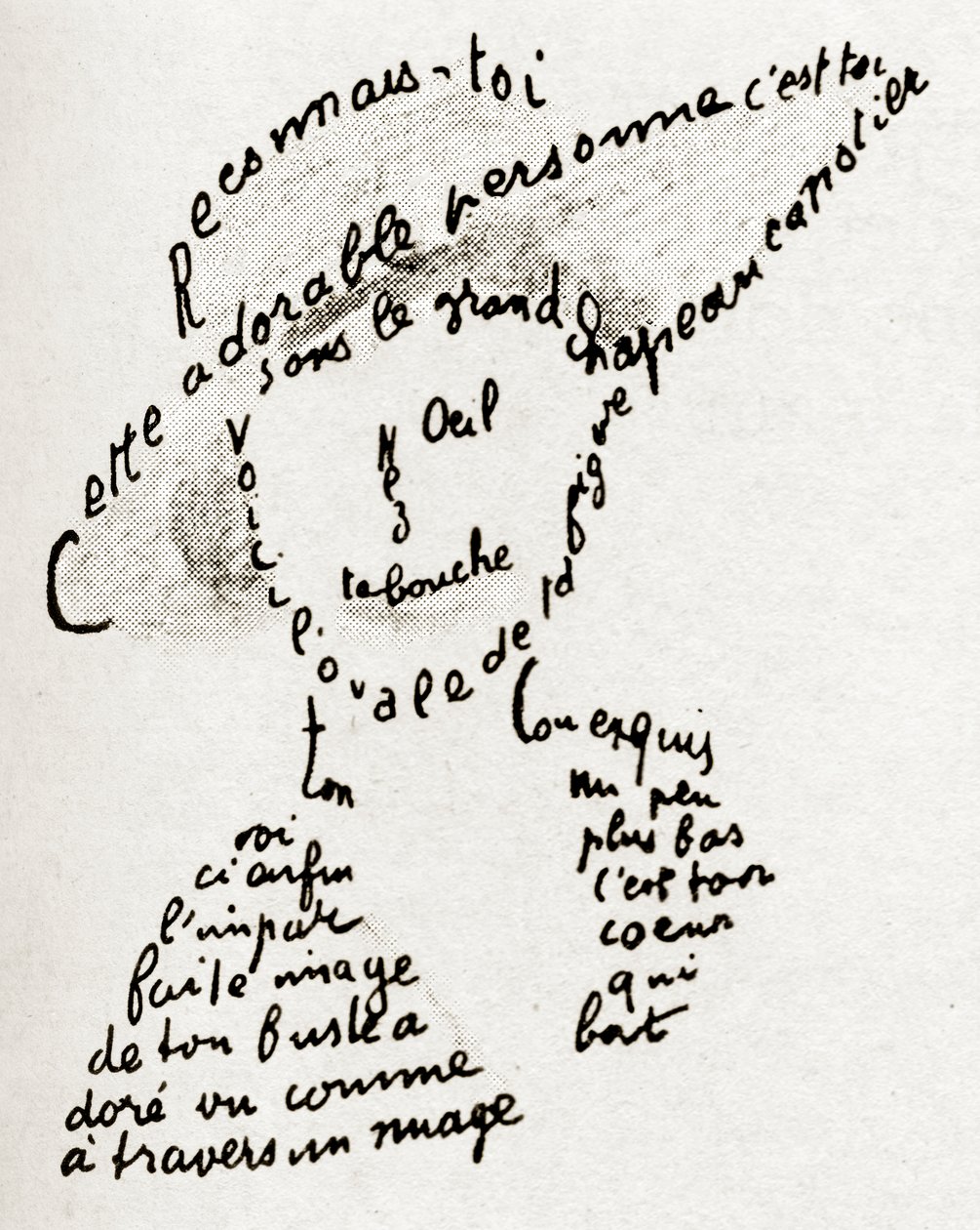 Endereço de poema "Reconhece-te a ti mesmo" em Lou de Guillaume Apollinaire