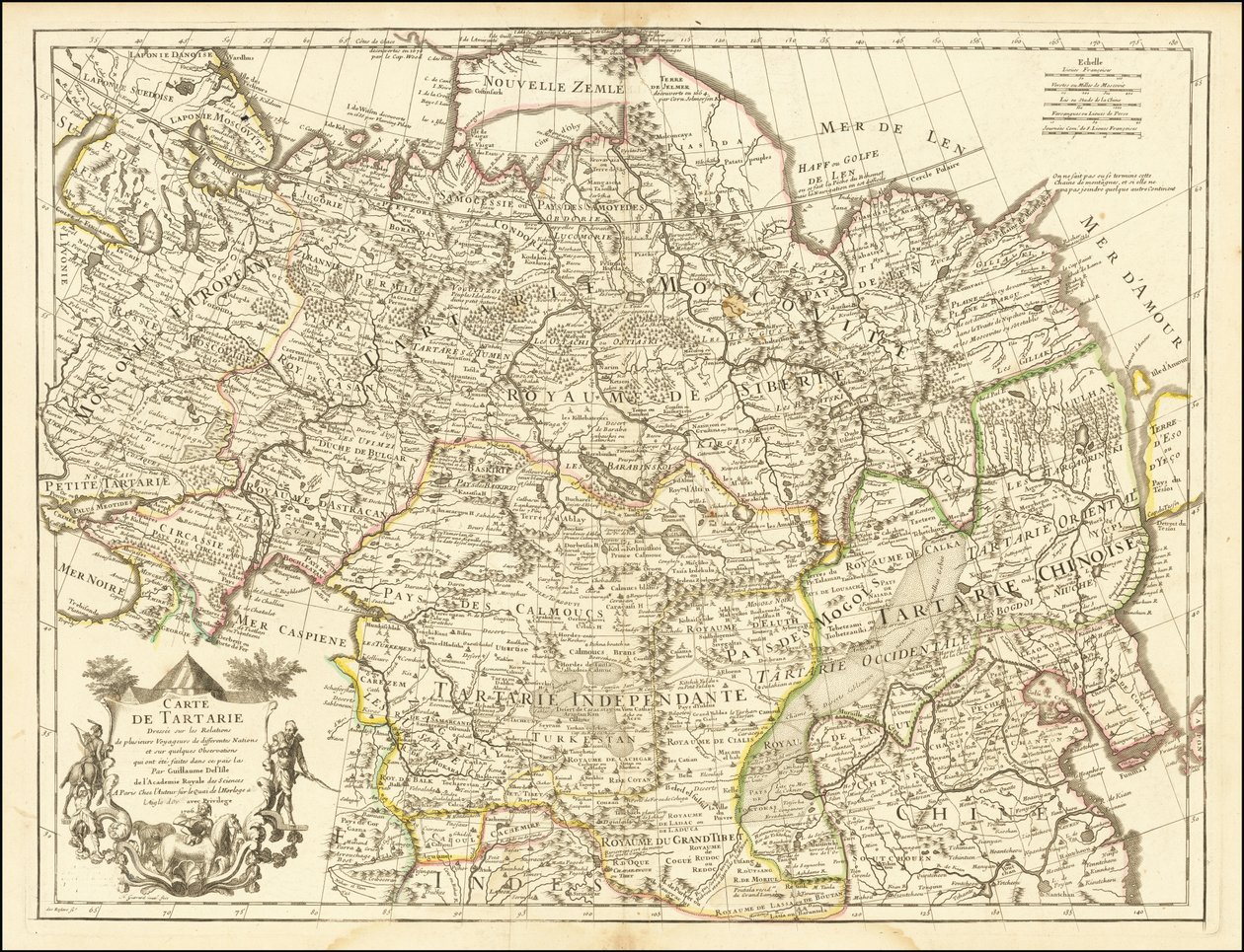 Mapa de 1706 - Mapa da Tartária de Guillaume Delisle