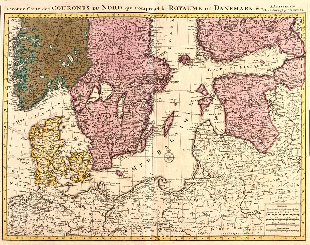Dinamarca, Estónia, Noruega do Sul, Suécia, Finlândia de Guillaume Delisle